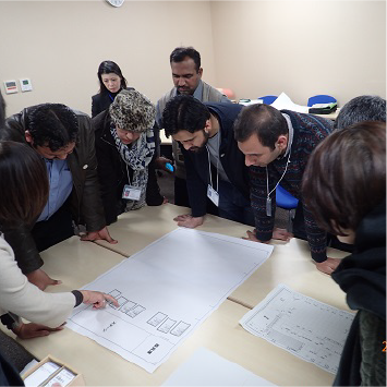 Evacuation center management game training at the School of Medicine